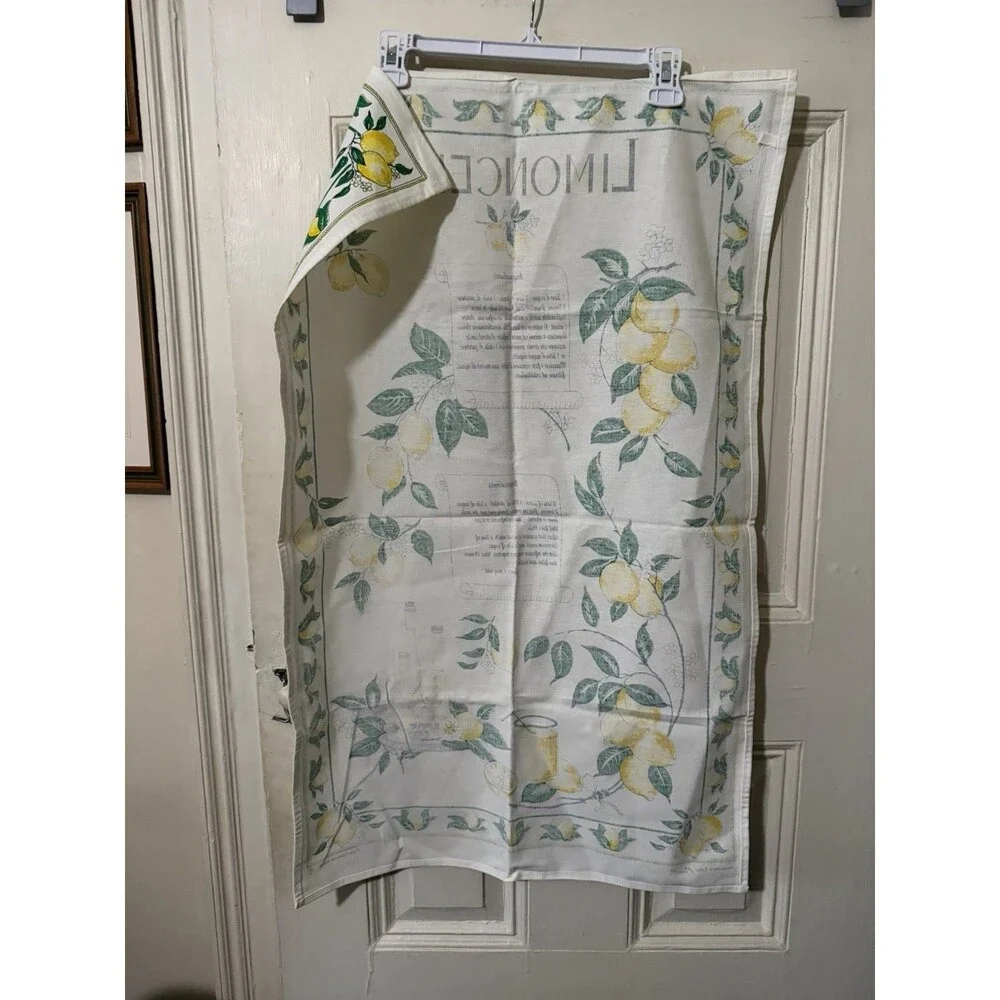 Vintage Italian Limoncello Decorative Wall Hanging Banner 100% Cotton Made Italy